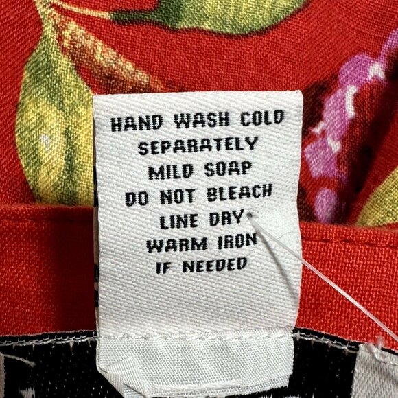 Peck & Peck Reversible Linen Blazer Sz L Red Floral Resortcore Quiet Luxury VTG - Picture 7 of 7